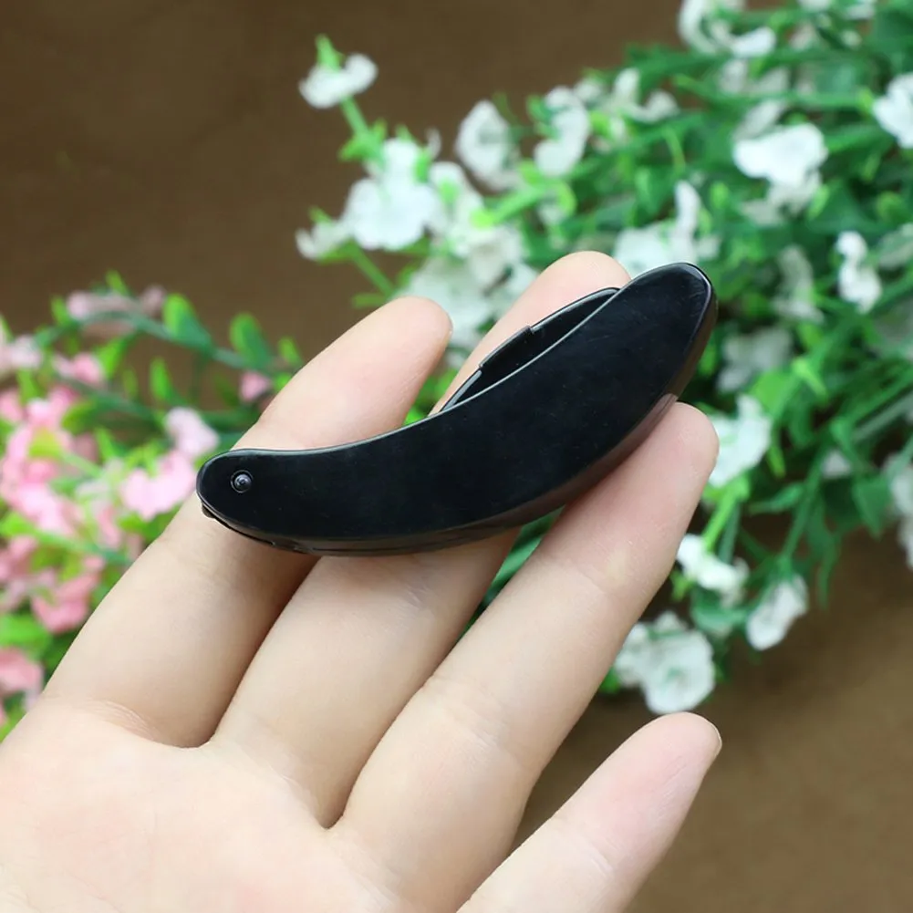 1 Pcs Foldable Stainless Steel Teeth Lash Comb Eyebrow Shaper Mascara Comb Eyebrow Comb Makeup Tools Beauty Care(Black)