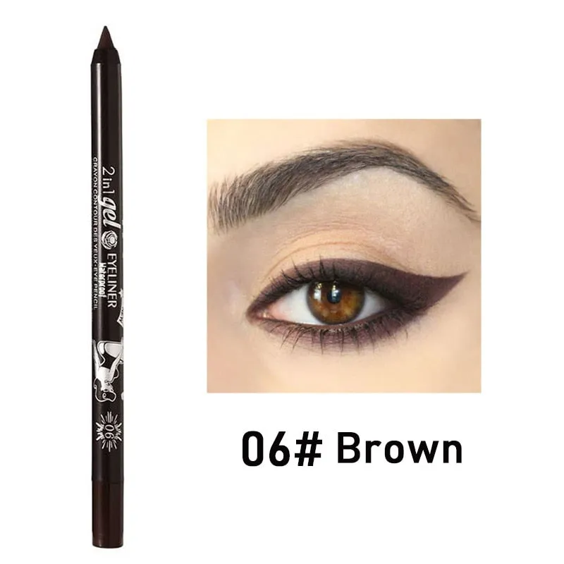 10 Colors Long-lasting Eye Liner Pencil Waterproof Pigment Green Brown Black Eyeiner Pen Women Fashion Eye Makeup Cosmetic TSLM1