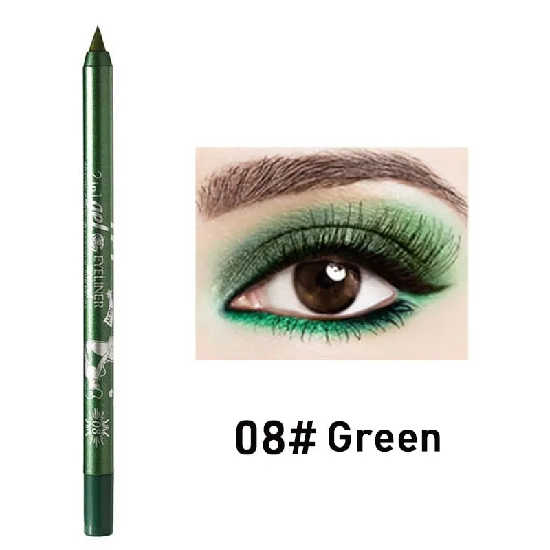 10 Colors Long-lasting Eye Liner Pencil Waterproof Pigment Green Brown Black Eyeiner Pen Women Fashion Eye Makeup Cosmetic TSLM1