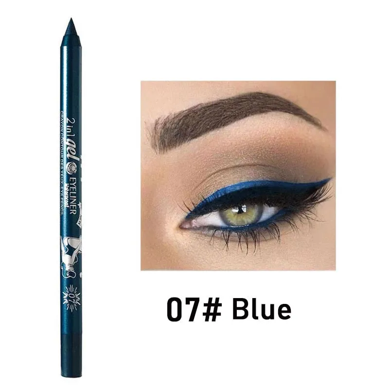 10 Colors Long-lasting Eye Liner Pencil Waterproof Pigment Green Brown Black Eyeiner Pen Women Fashion Eye Makeup Cosmetic TSLM1