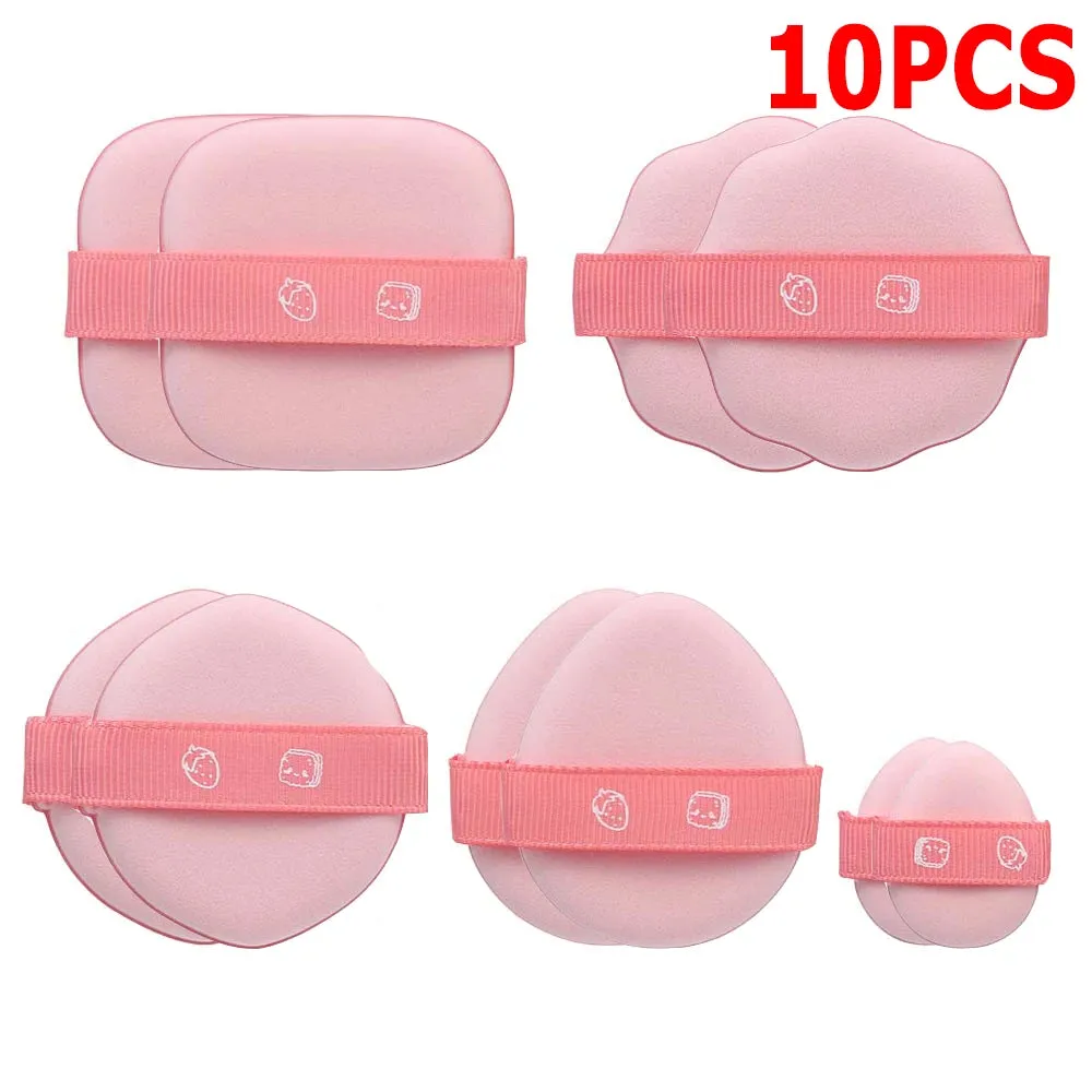 10PCS Strawberry Cosmetic Puff for Soft Dry and Wet Makeup
