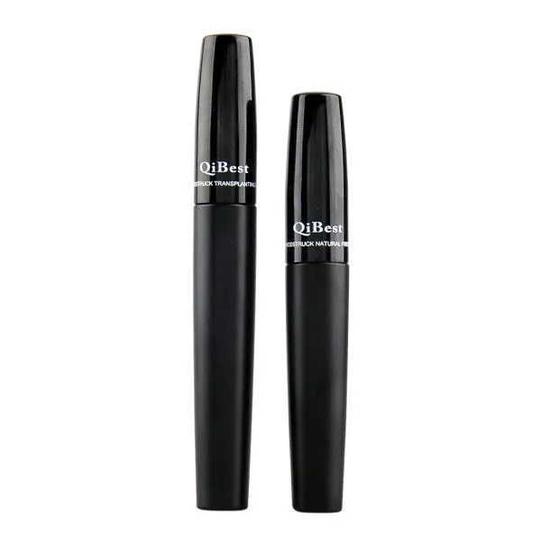 2pcs/lot Brand QiBest Black Mascara   3D Fiber Lashs Professional Makeup Waterproof Curling Eye Lash Lasting Mascara