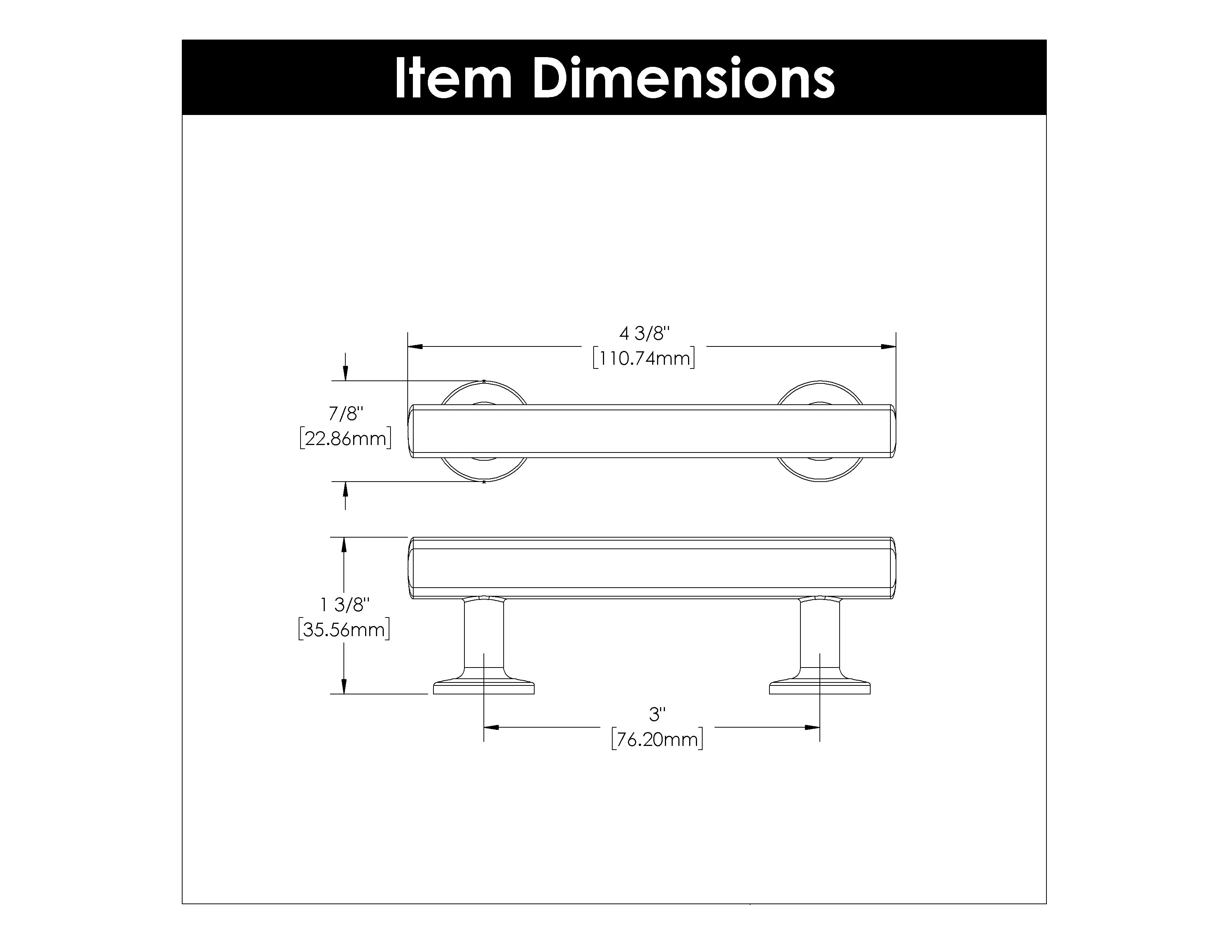 3 inch (76mm) Woodward Cabinet Pull