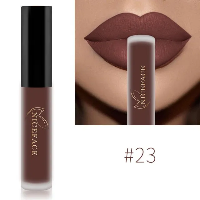 34 Color Lip Gloss Waterproof Nude Matte Liquid Lipstick Moisturizing Long Lasting Lipgloss