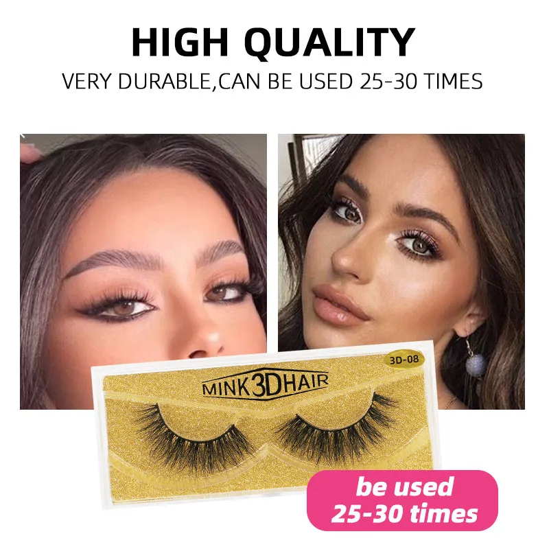 3D Enlarge Cruelty Free Mink Hair False Eyelash 3D68
