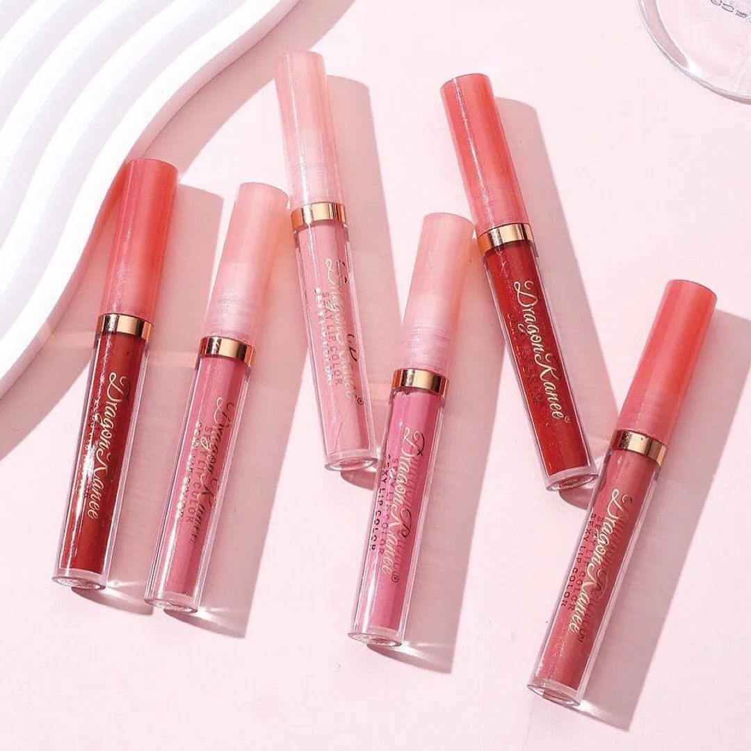 3pcs Dragon Ranee Cartoon Mirror Lip Gloss Hydrating & Moisturizing