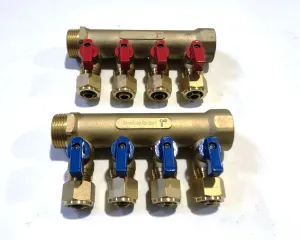 4-Port Classic Brass Manifold Set for 1/2" Pex-Al-Pex
