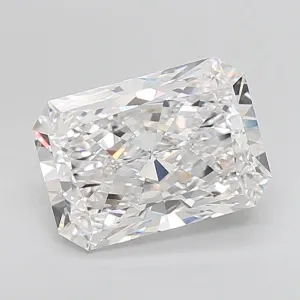 5.25Ct D VVS2 GIA Certified Radiant Lab Grown Diamond