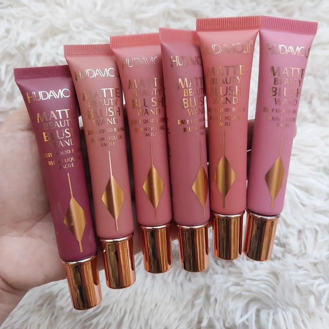 6pcs Creamy Matte Liquid Blush Highly Pigmented Matte Blush