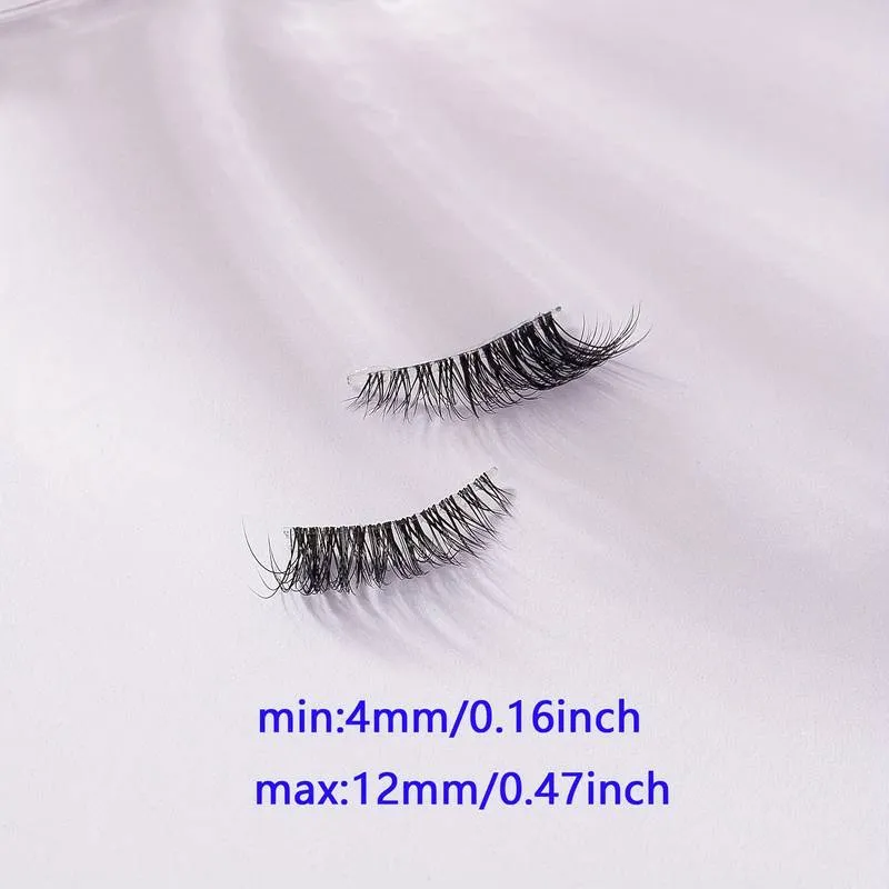 7 pairs - Faux Mink Transparent Half Lashes (Natural Style)