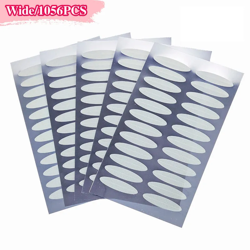 720/1056PC Invisible Double Eyelid Tape Self-Adhesive Transparent Eyelid Stickers Slim/Wide Waterproof Fiber Stickers For Eyelid