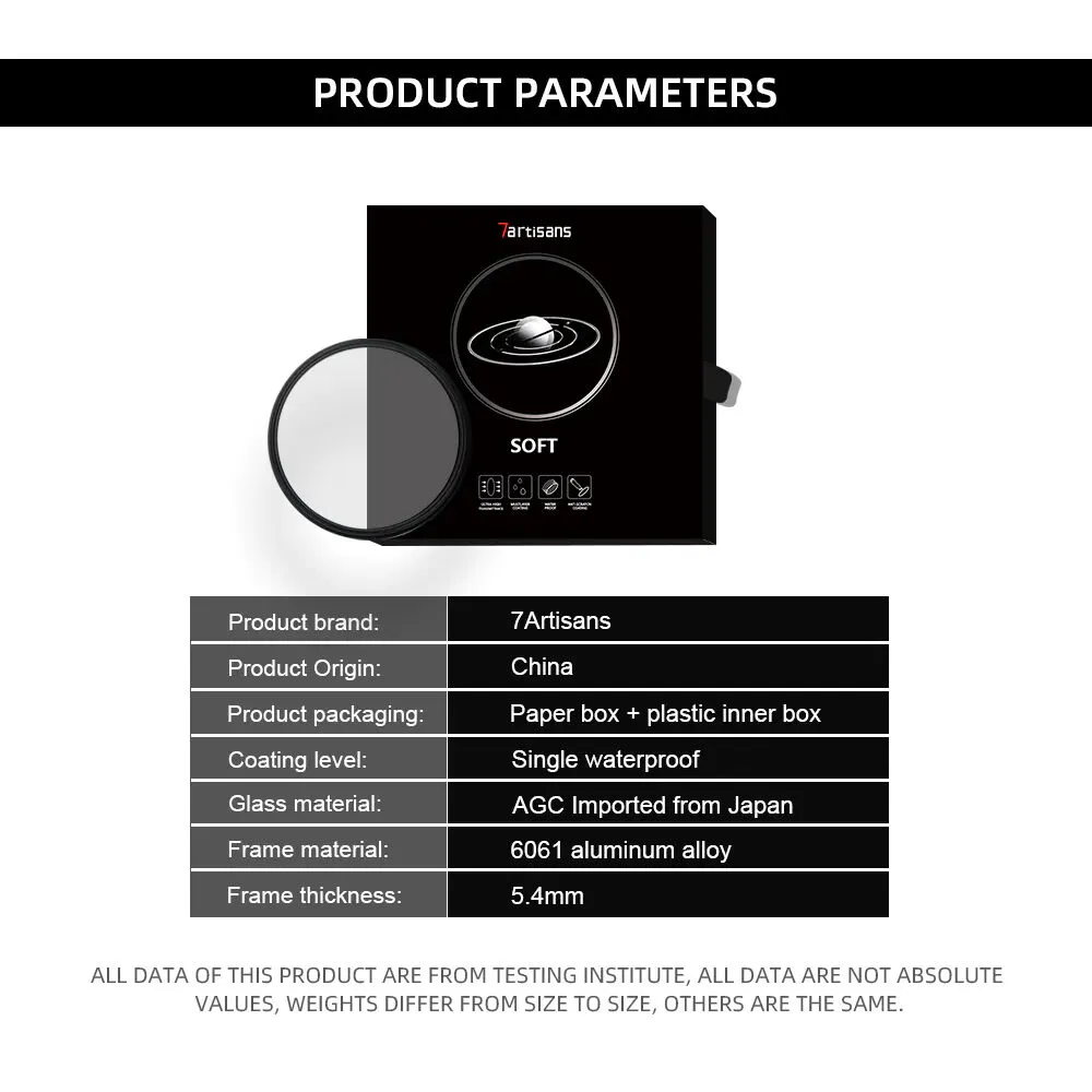 7artisans Photoelectric 55mm 1/4 White Soft Filter