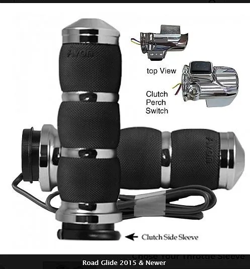 Air Cushion Chrome Heated Grips for Harley