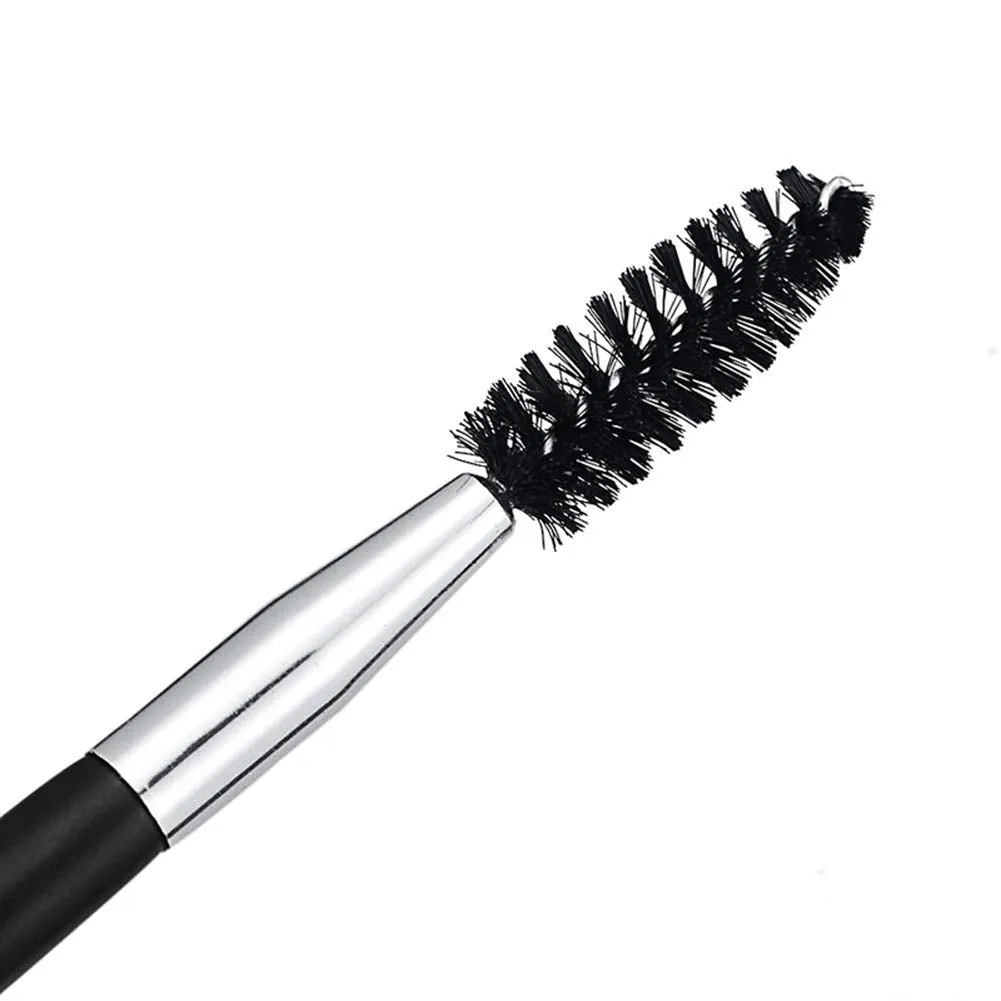 AKOAK 3 Pcs Double-headed Eyebrow Brush, Eyelash Brush, One Side Bevel Eyebrow Powder Brush and the Other Spiral Brush Beauty Tool Makeup Brush, Suitable for Eye Makeup