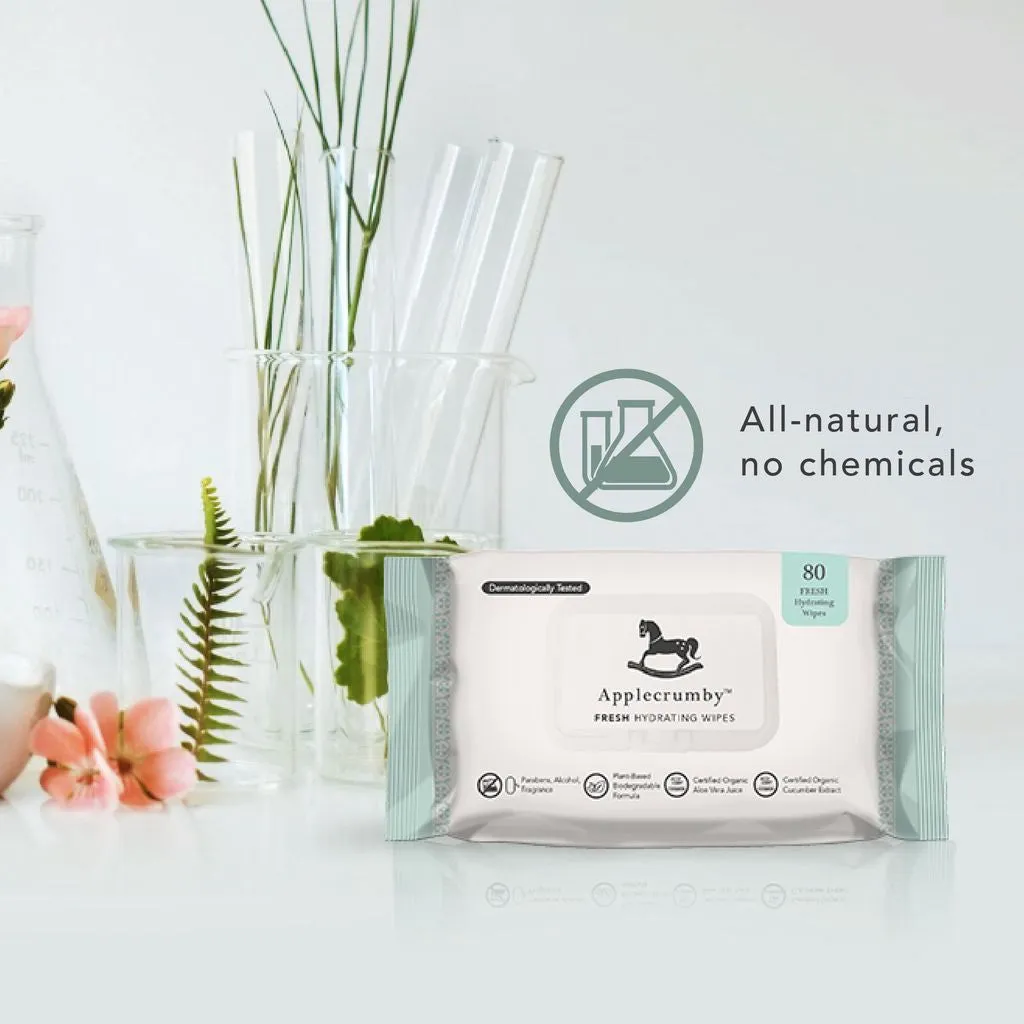 Applecrumby Fresh Hydrating Wipes 80s (2 Packs Bundle)
