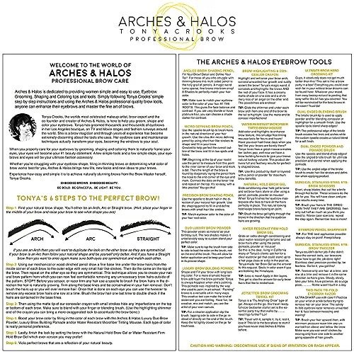 Arches & Halos Microfiber Tinted Brow Mousse - Dark Brown - Soft, Natural Definer Mousse to Shape, Sculpt and Control Eyebrows - Silky, Non-Crunchy, Fast-Setting Texture - Vegan Formula - 0.106 oz