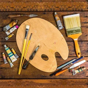 Artist Wooden Painting Palette 30x40cm for Acrylic & Oil Painting
