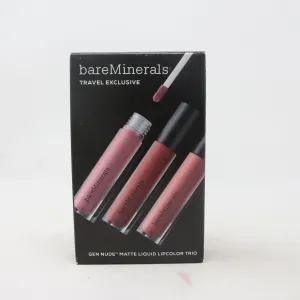 Bareminerals Travel Exclusive Gen Nude Matte Liquid Lipcolor Trio   New With Box