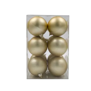 Bauble Matte Champagne 70mm - 12 Pack