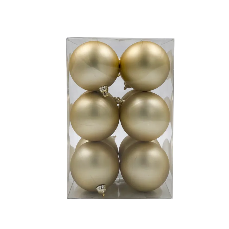 Bauble Matte Champagne 70mm - 12 Pack