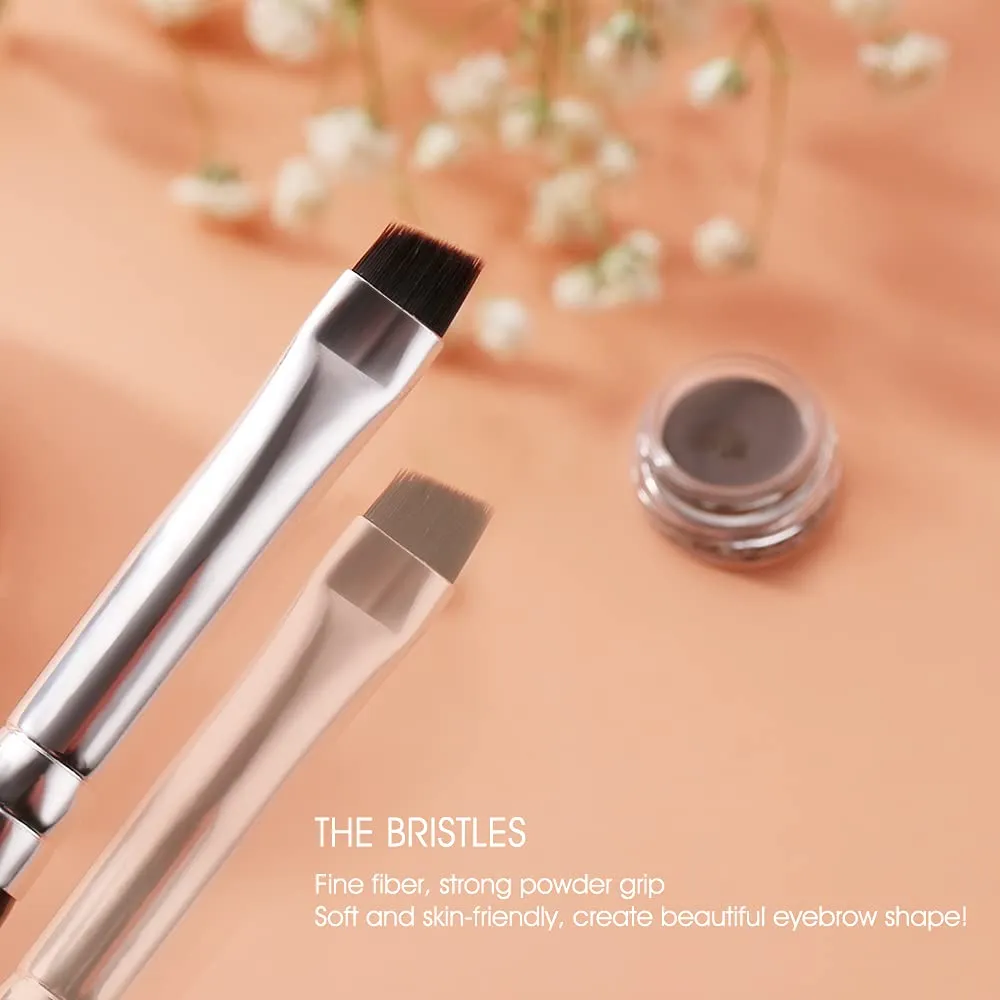 BEILI Double Ended Eyebrow Brush,Angled Eye Brow Brush and Spoolie Brush (Precision Application),Professional Eyebrow Makeup Tools,Vegan and Cruelty Free( only 1 piece)