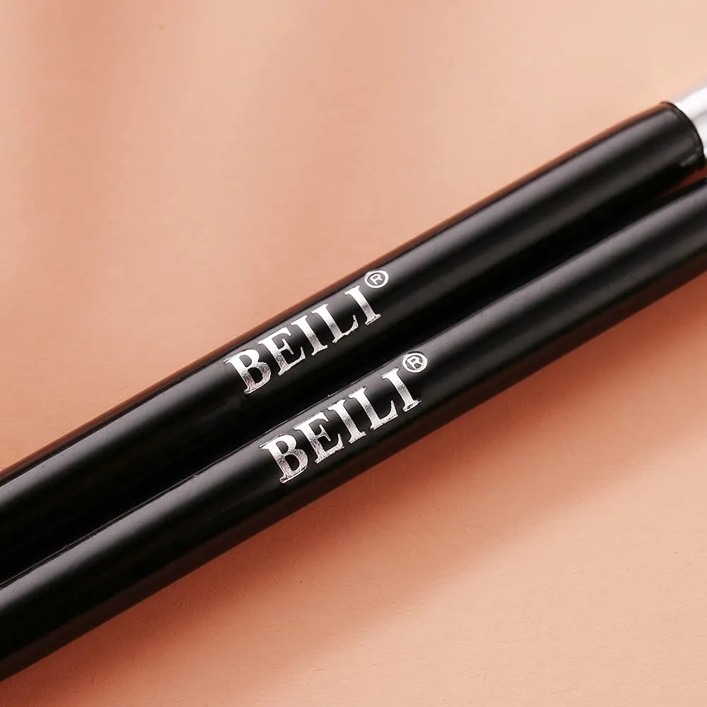 BEILI Double Ended Eyebrow Brush,Angled Eye Brow Brush and Spoolie Brush (Precision Application),Professional Eyebrow Makeup Tools,Vegan and Cruelty Free( only 1 piece)