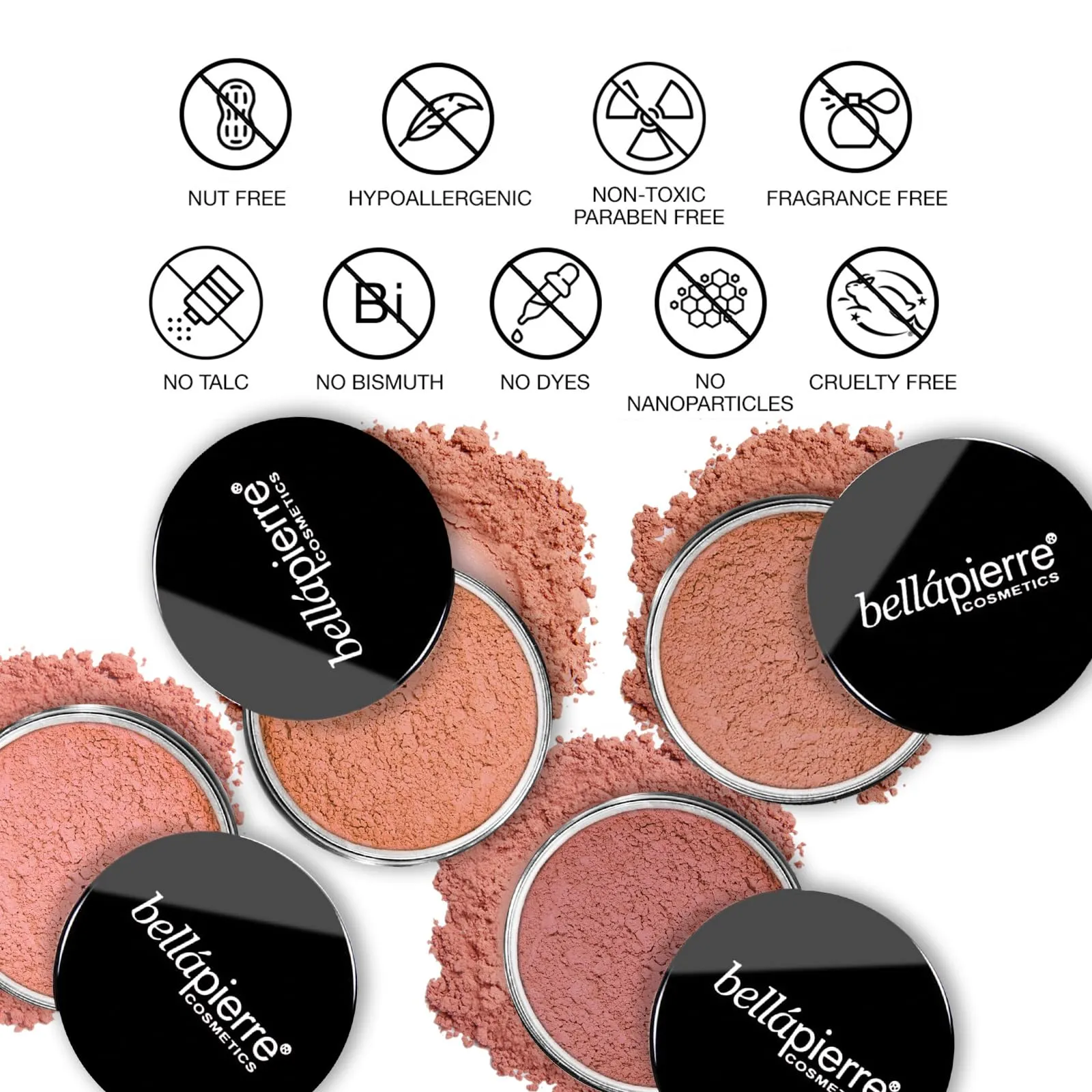 bellapierre Mineral Blush | Warm Dewy Complexion | Non-Toxic & Paraben Free | Hypoallergenic | Loose Powder - 0.3-Ounce – Suede