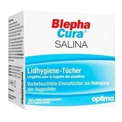 BLEPHACURA Salina eyelid hygiene wipes for blepharitis
