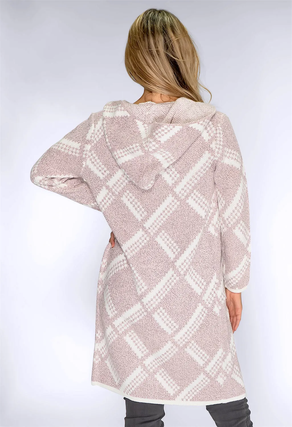 Blush and Cream Knit Cardigan