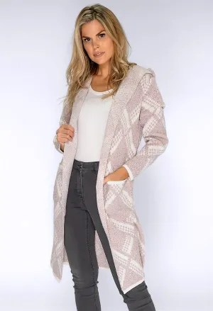 Blush and Cream Knit Cardigan