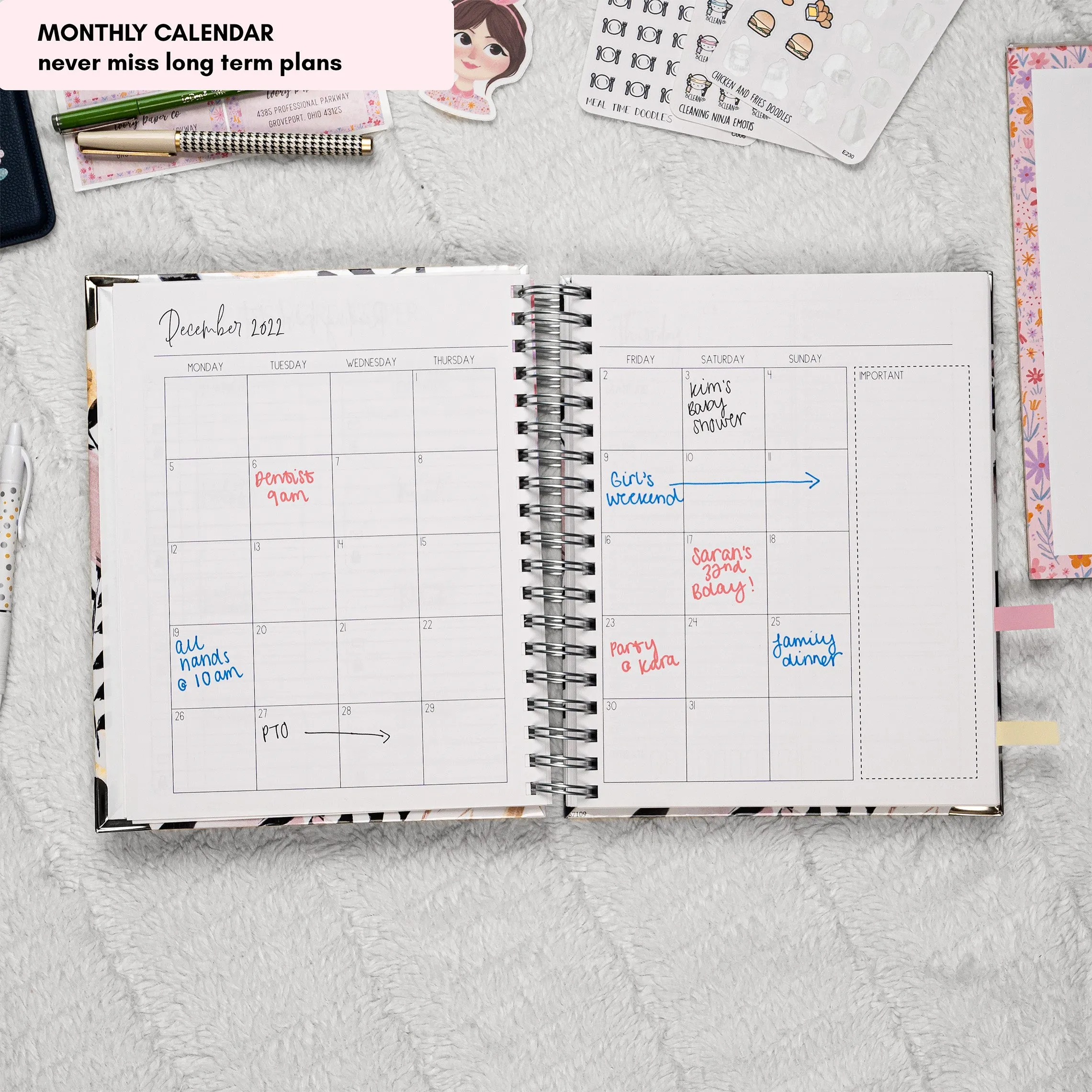 Blush Marble | All-In-One Planner (Daily, Weekly & Monthly)