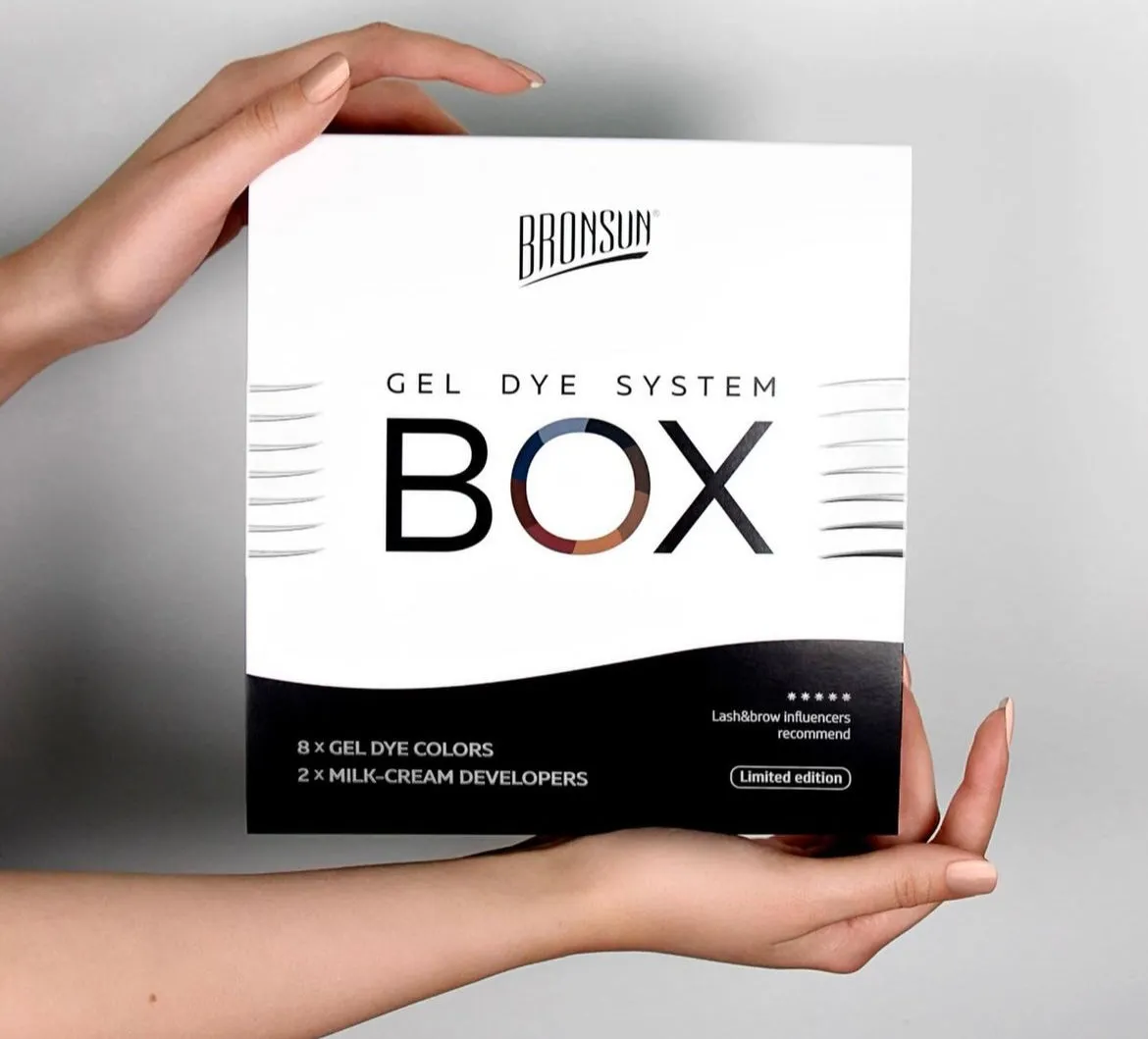 BRONSUN - Hybrid Eyebrow and Eyelash Dye Box Set - All colours   2 developers!