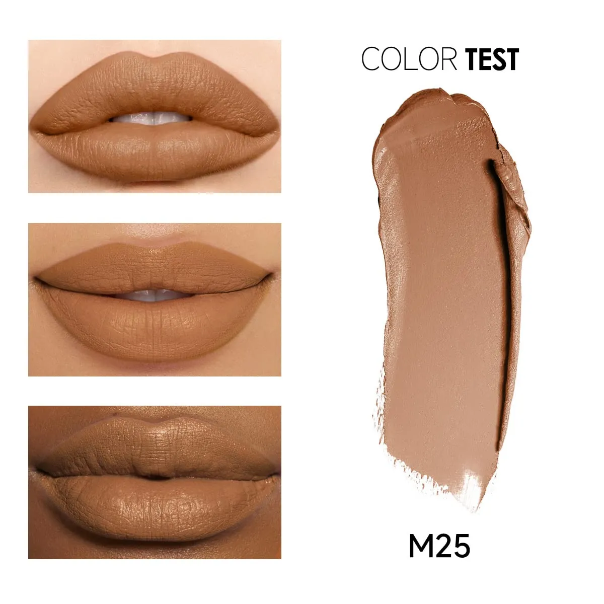 CARSLAN Matte Lipstick Hydrating Lip Color Makeup, Highly Pigmented Lipstick with Moisturizing Formula, Lightweight, Smooth, M25