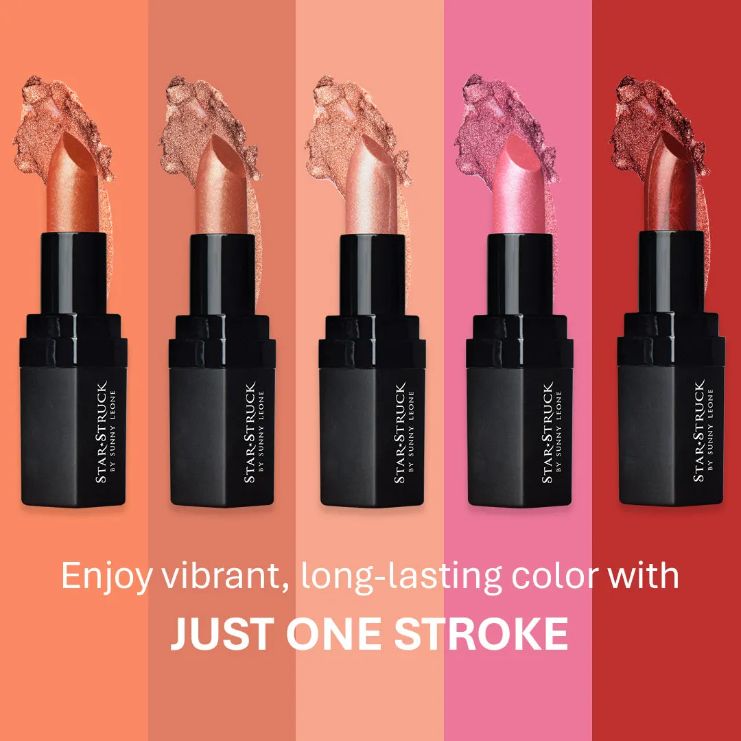 Champagne Sparkle - Shimmer Lipstick - Nude, Metallic Lipsticks | 4.2gms