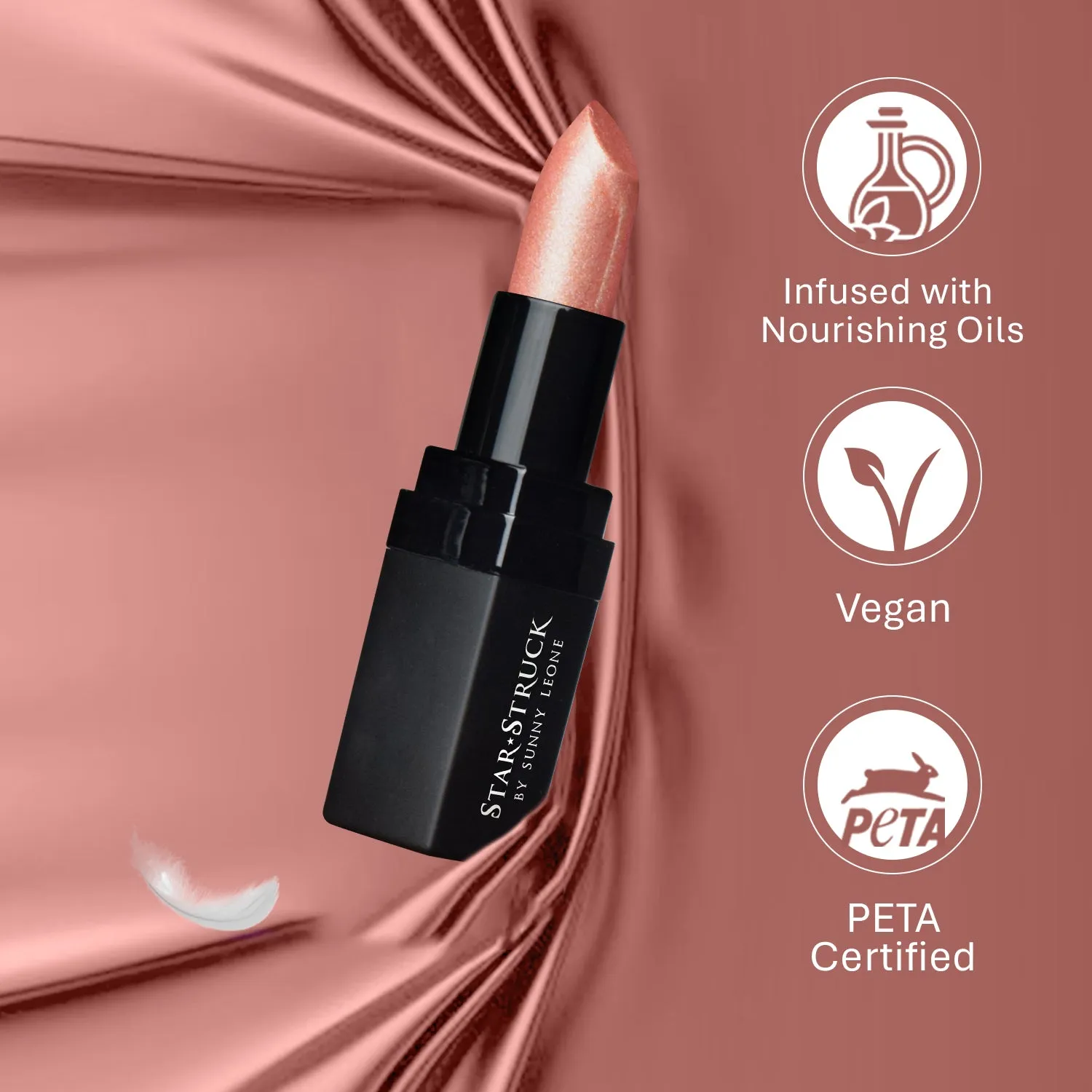 Champagne Sparkle - Shimmer Lipstick - Nude, Metallic Lipsticks | 4.2gms