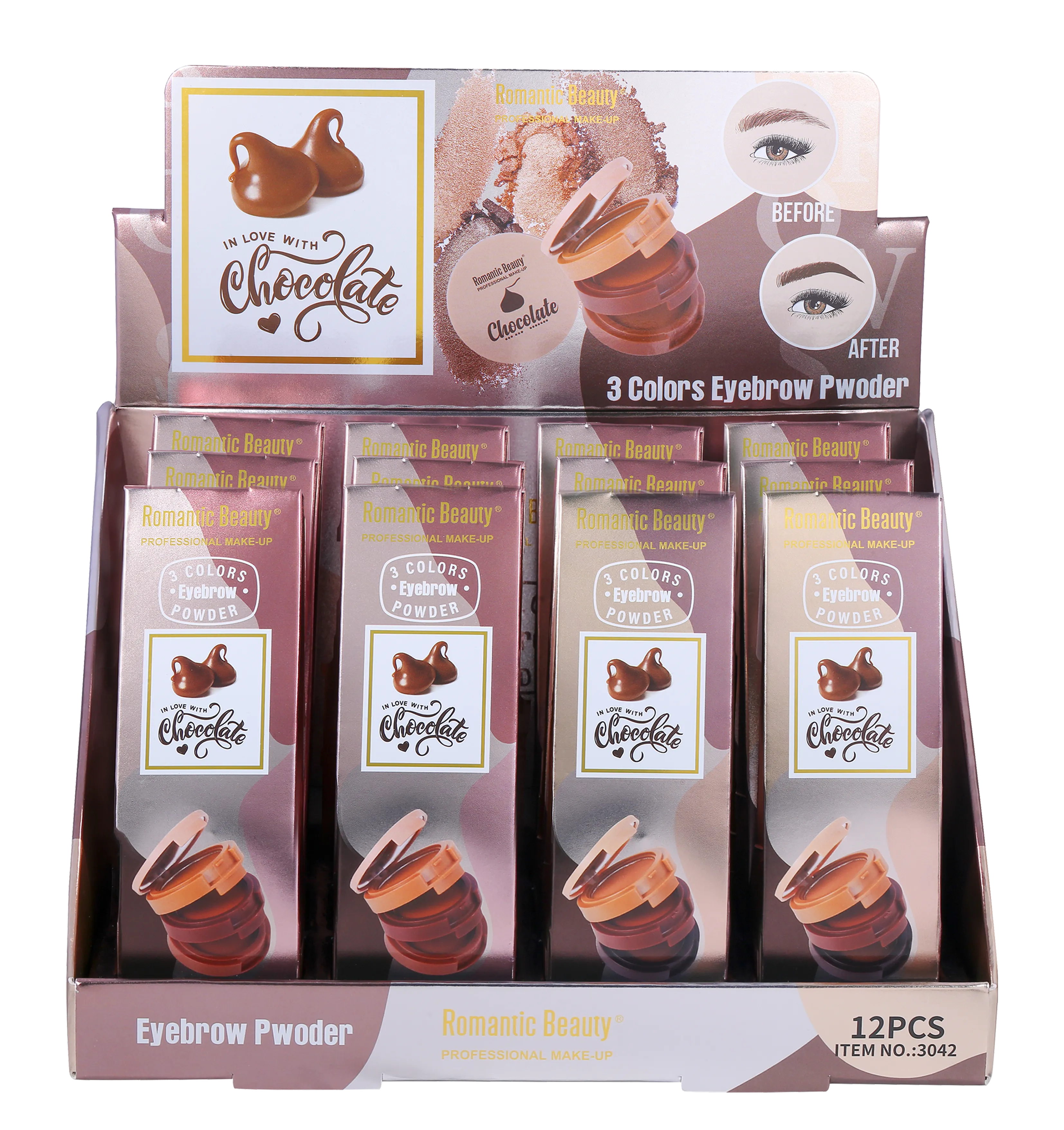 Chocolate 3 Colors Eyebrow Powder