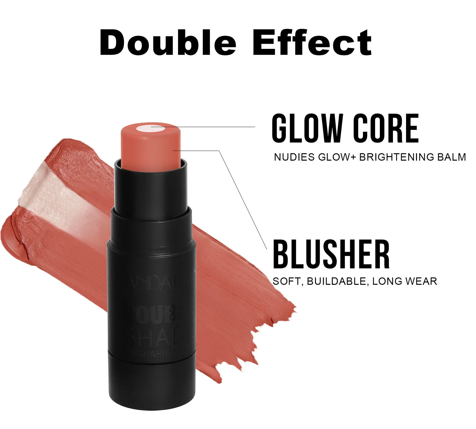 Color Enhancing Solid Blush Stick: Highlighting Contour and Cheek Color Cream
