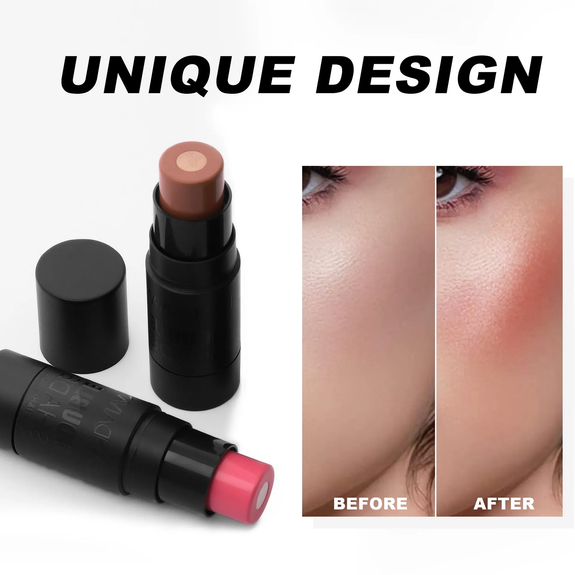 Color Enhancing Solid Blush Stick: Highlighting Contour and Cheek Color Cream