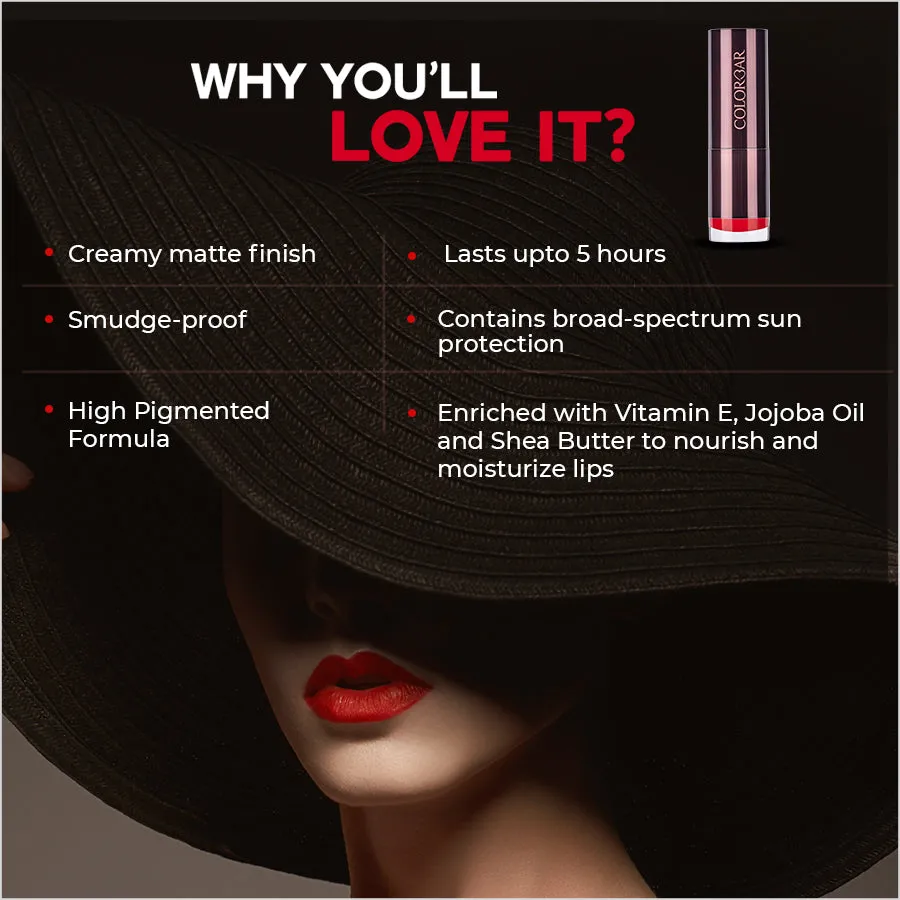 Colorbar Velvet Matte Lipstick Creme Cup 1