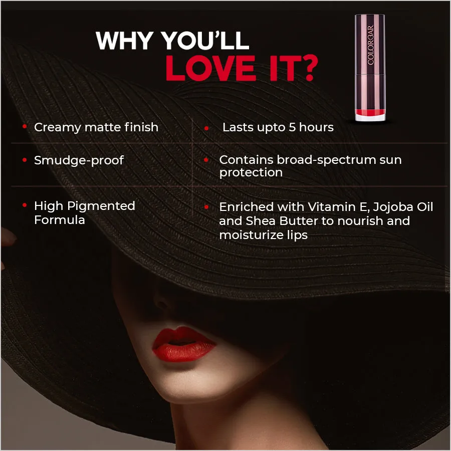 Colorbar Velvet Matte Lipstick High Tea 1