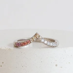 Cordelia Gradient Ring with Laboratory Grown Diamonds & Sapphires