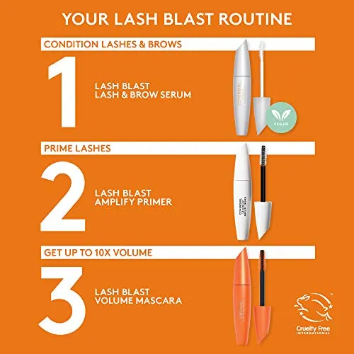 CoverGirl Lash Blast Volume Waterproof Mascara Makeup, Long-Wearing, Smudge-Proof, Cruelty Free, Black Brown, 1 Count