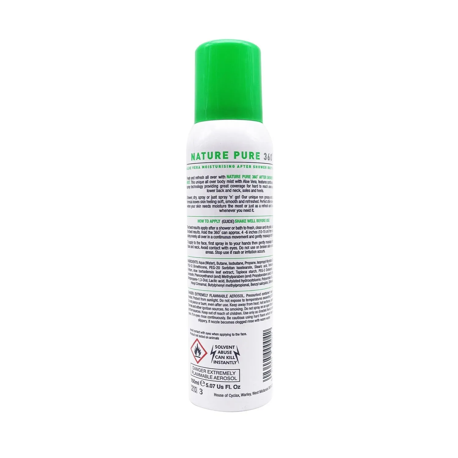 Cyclax Nature Pure Aloe Vera Moisturising Spray 150ML