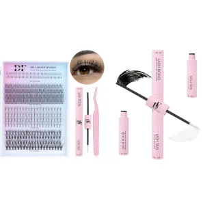 DF 400Pcs Lash Clusters Kit Lash Bond and Seal