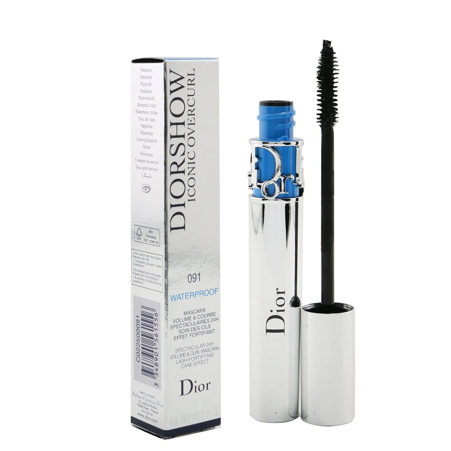 Diorshow Iconic Overcurl 24H Volume & Curl Waterproof Mascara - # 091 Black