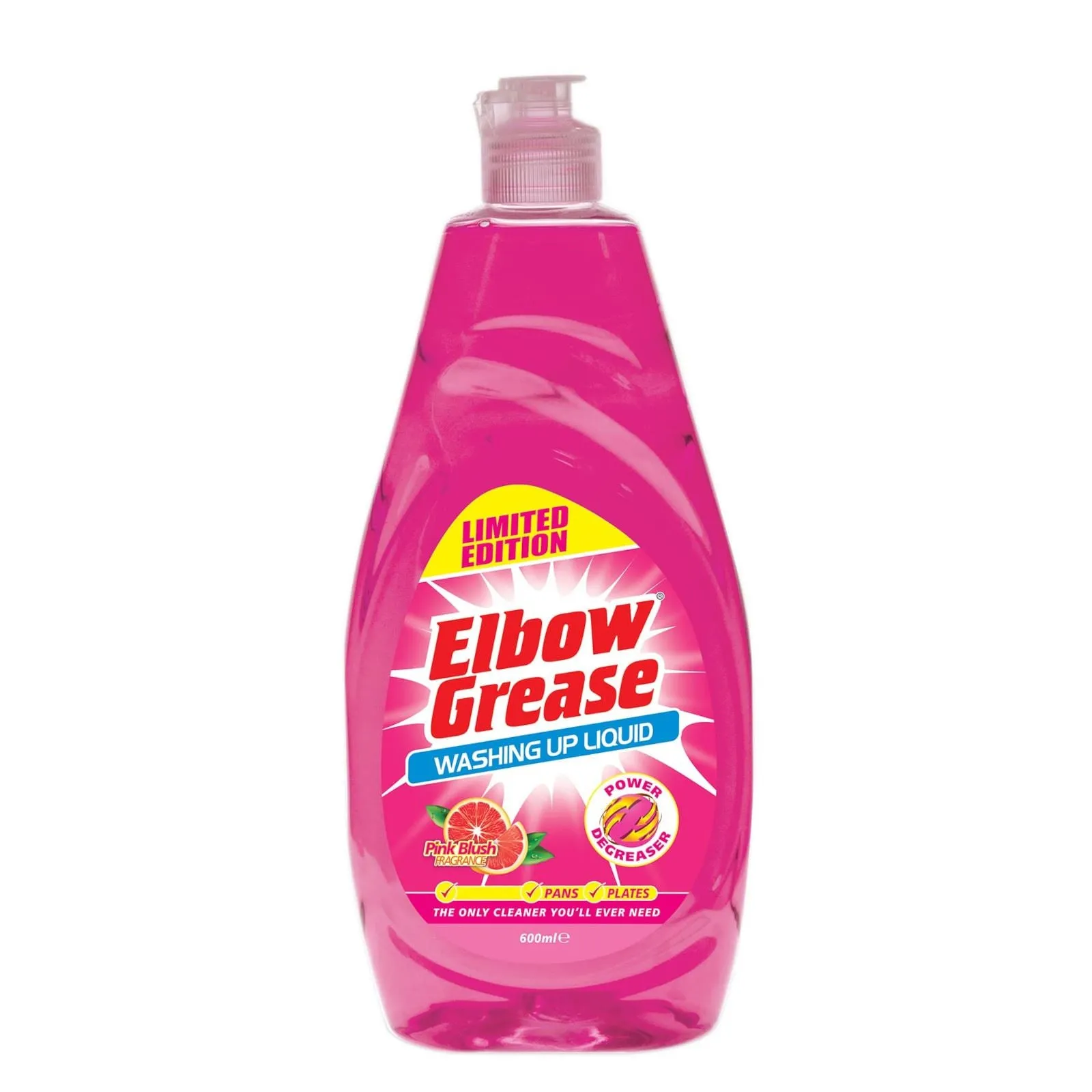 Elbow Grease Washing Up Liquid, Pink Blush 600ml