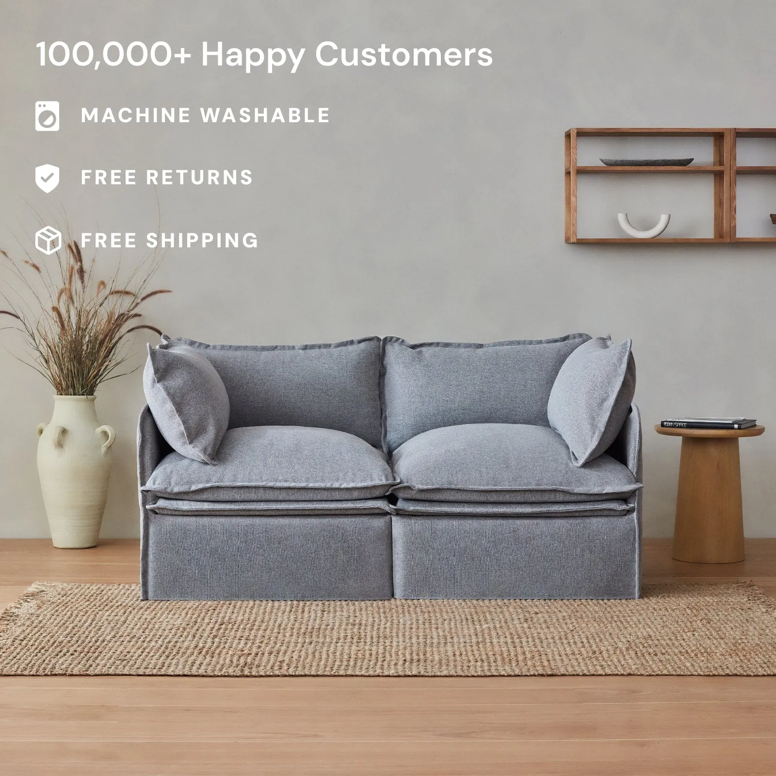 Elevate Comfort Layer for 8-Seater U-Sectional in Powder