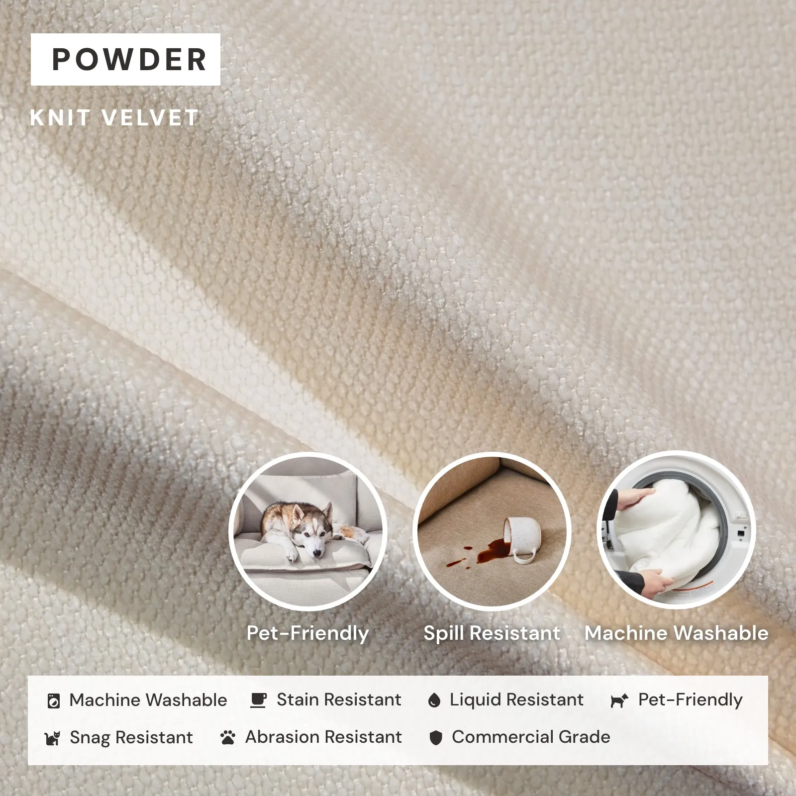 Elevate Comfort Layer for End Chair in Powder