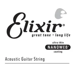 Elixir 14124 Phosphor Bronze Acoustic Guitar .024 Single String w/ Nanoweb Coating