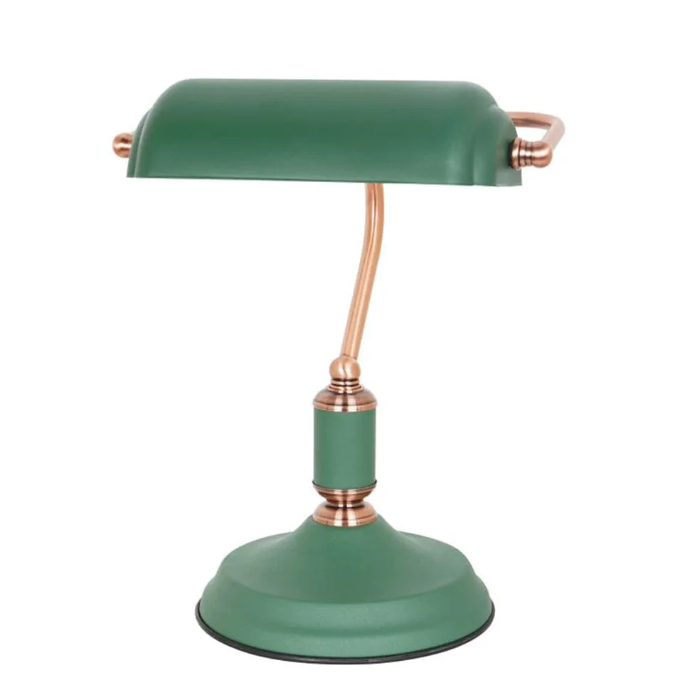 Emmero Bankers Table Lamp Grey | Green | White